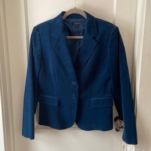 NWT Tahari “Arthur S. Levine” Blue Cotton Blazer